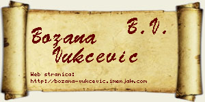 Božana Vukčević vizit kartica